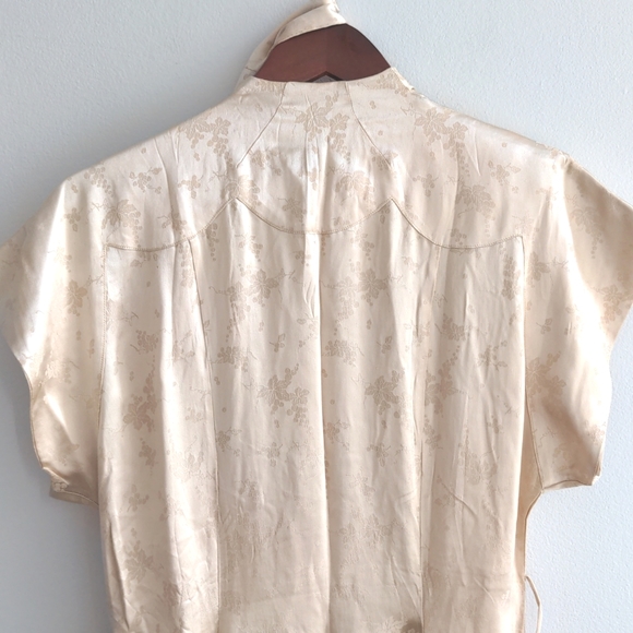 Vintage 1930s/1940s 100% silk robe gown made in Hong Kong - Picture 8 of 10